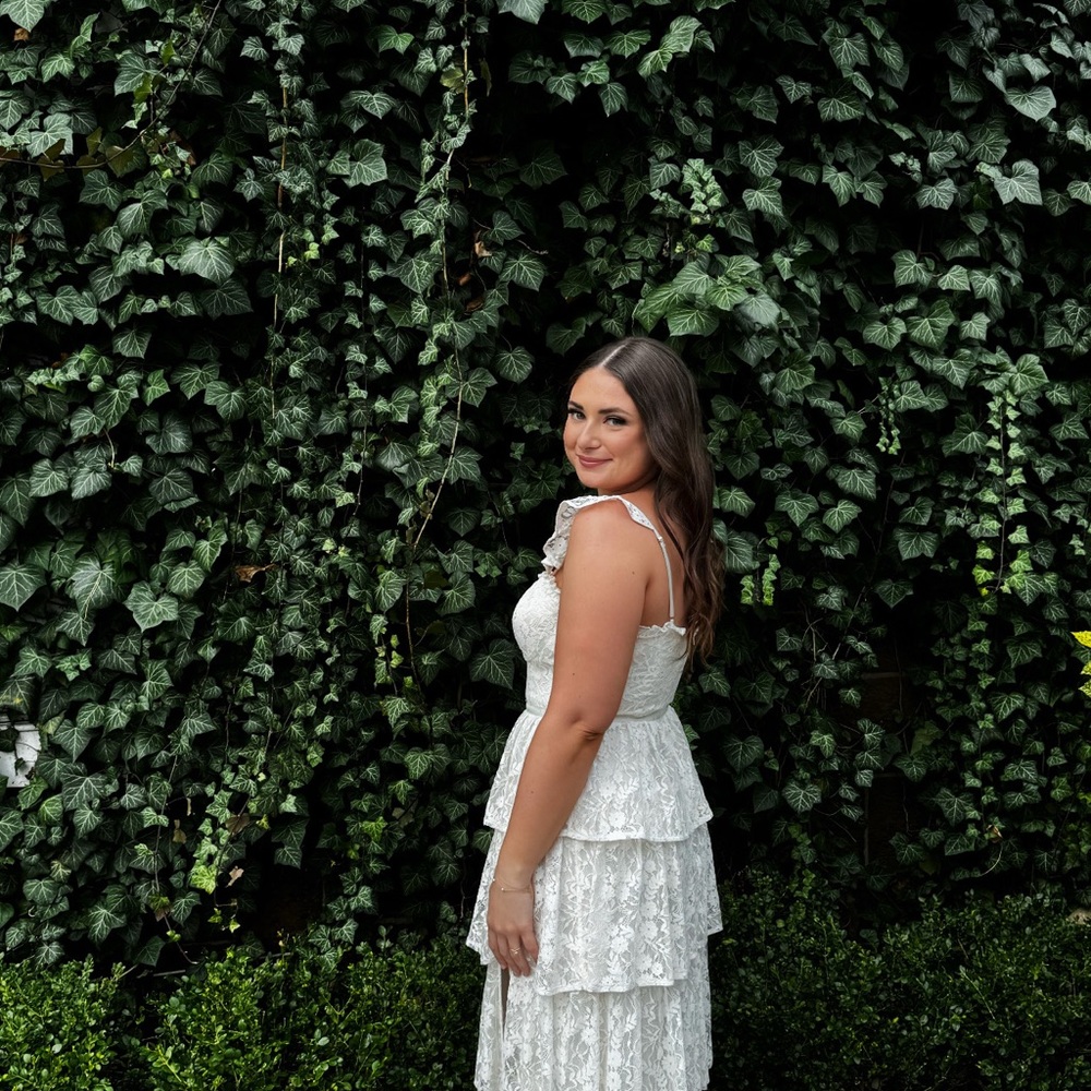 Elegant White Lace Dress Worn Once